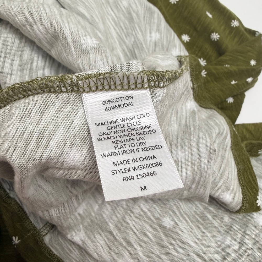 Market & Spruce Mira Spaghetti Strap Maxi Dress M Olive Green Floral Pockets - Picture 5 of 10